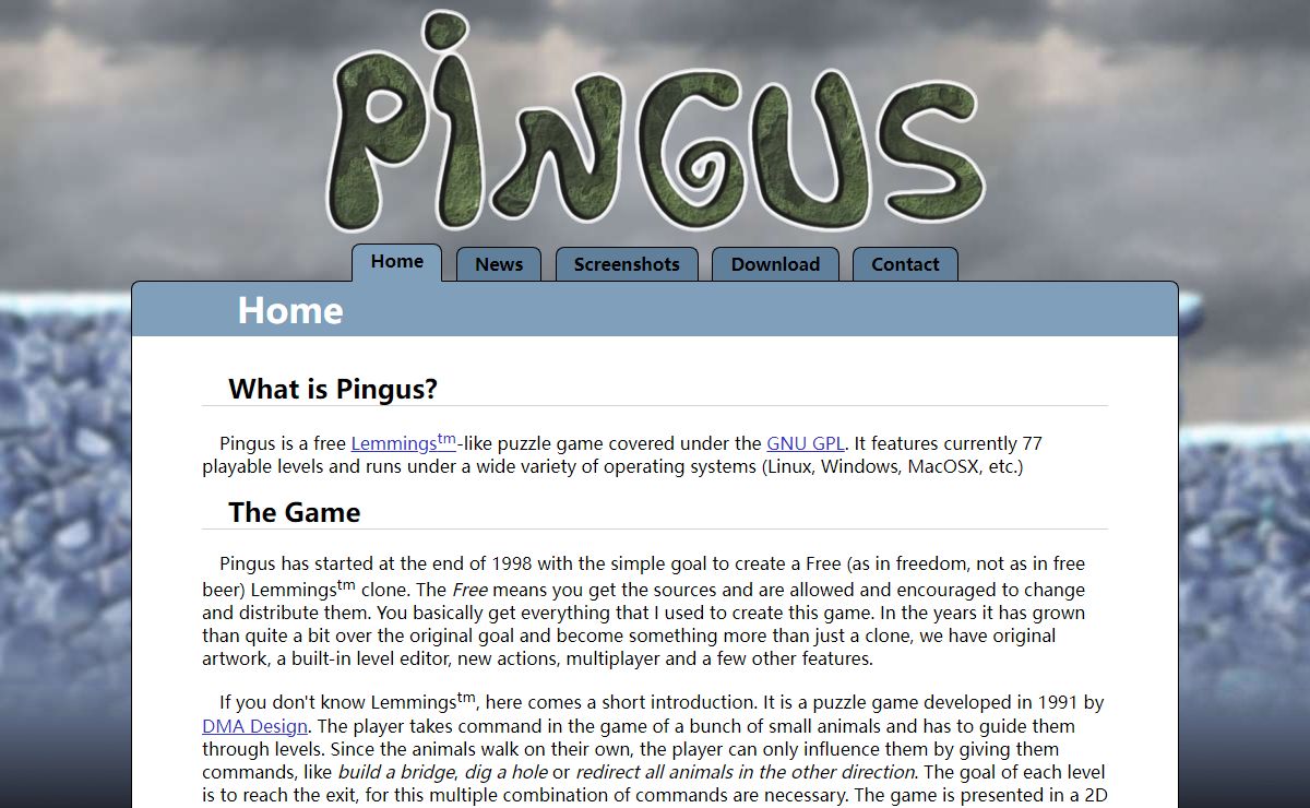 Pingus - Home