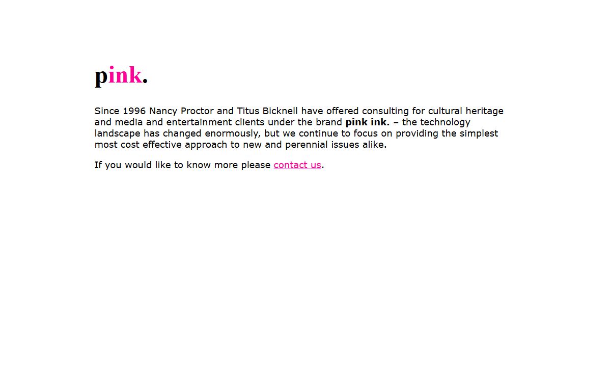 pink ink. | technology consultancy for cultural heritage and media and entertainment