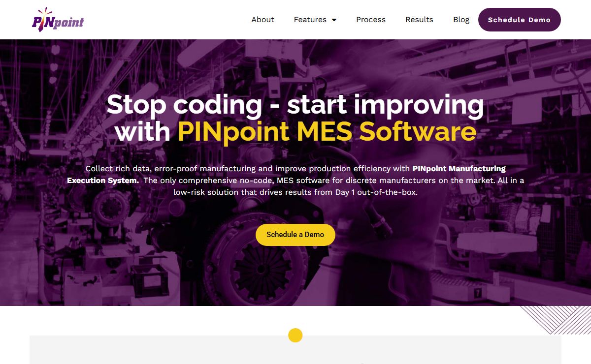 PINpoint MES Software | Best no-code solution for manufacturers