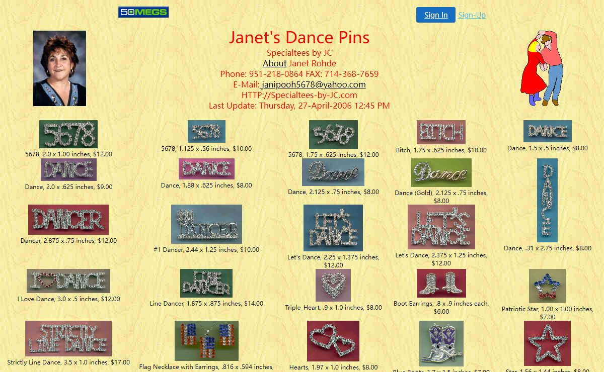 Janet's Dance Pins