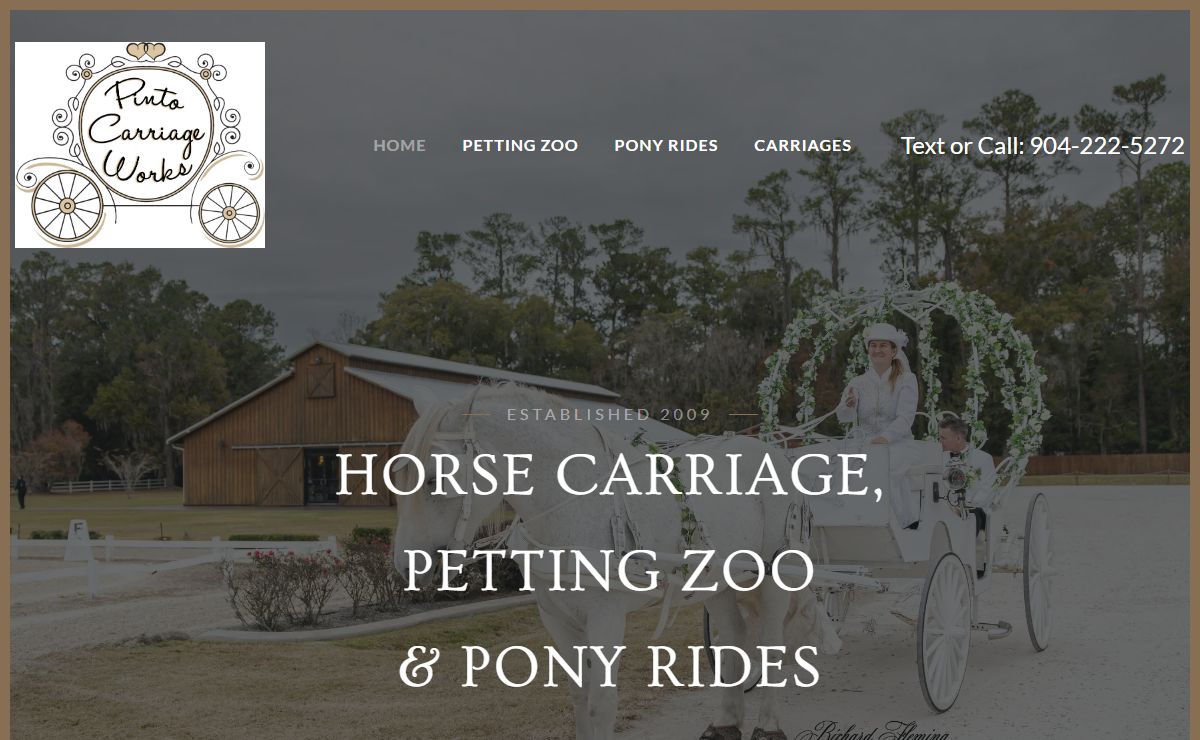 Pinto Carriage Works - Pony Rides, Petting Zoo and Horse Carriages.