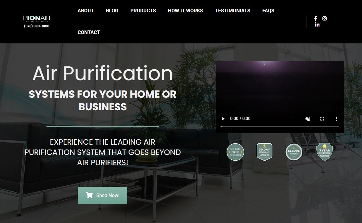 Homepage Pionair Air Treatment System