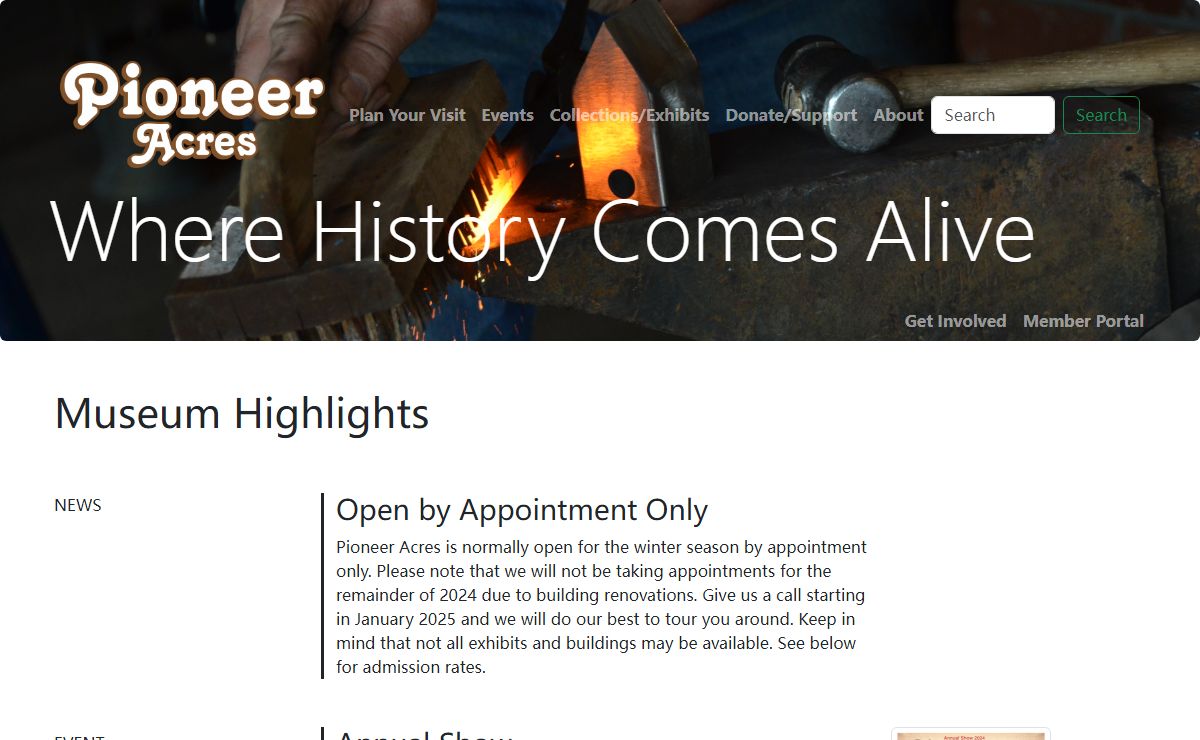 Pioneer Acres - Where History Comes Alive