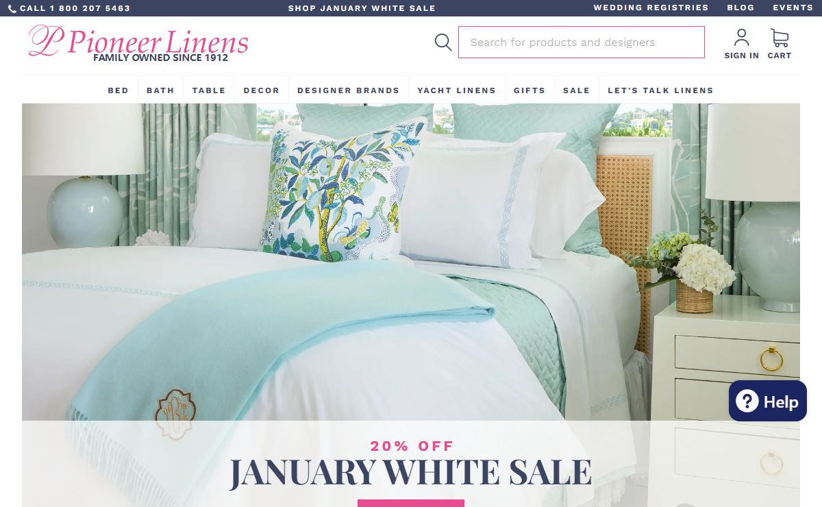Pioneer Linens | Home Decor, Yacht Linens & Custom Linens ‐ Pioneer Linens