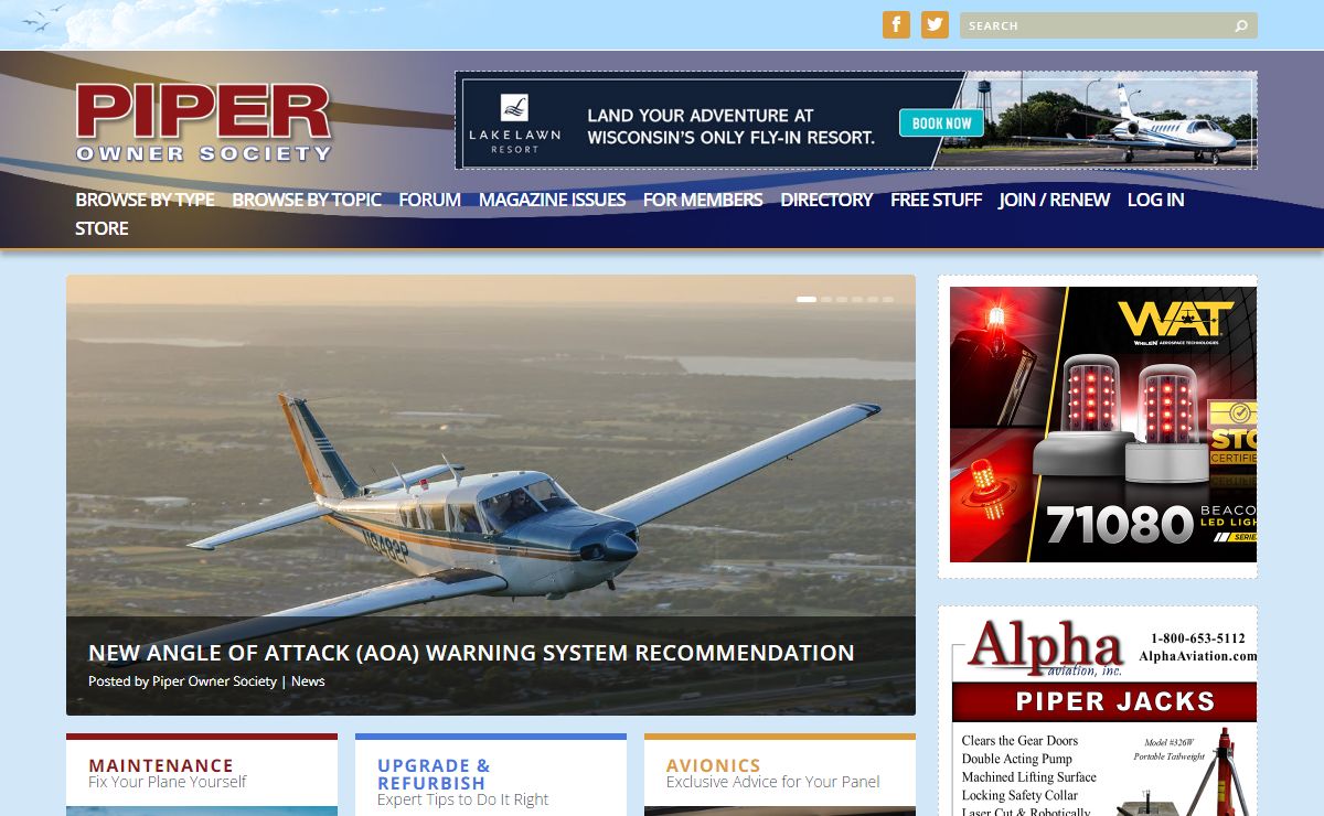 Piper Owner Society | Helping Members Since 1975