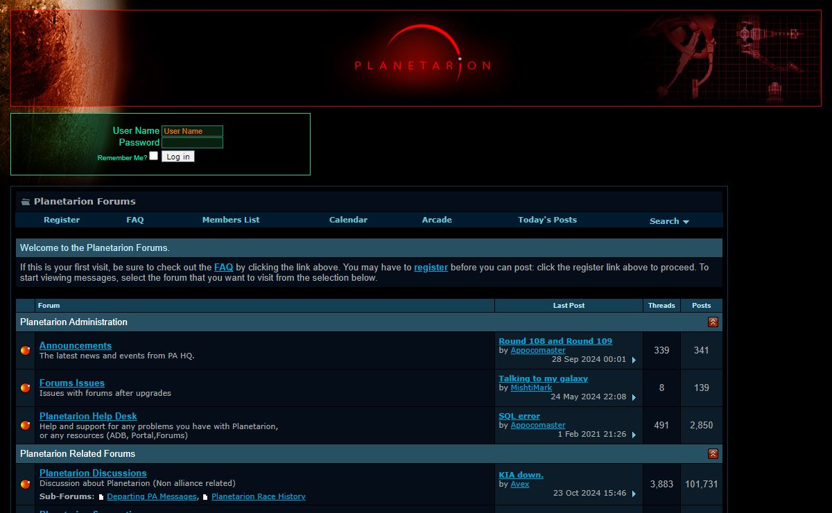 Planetarion Forums - Powered by vBulletin