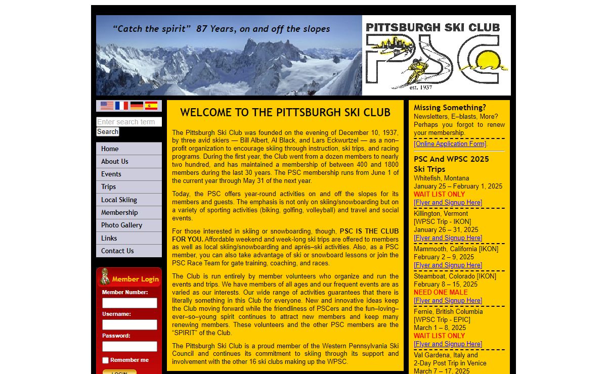 Pittsburgh Ski Club – Ski Trips, Ski Lessons, Ski Racing, and more
