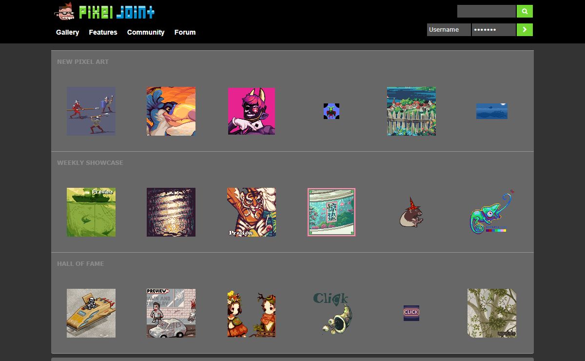 Pixel Joint - The Internet Pixel Art Gallery