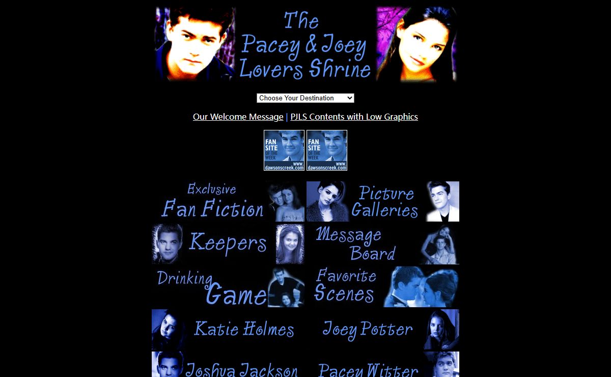 The Pacey and Joey Lover's Shrine