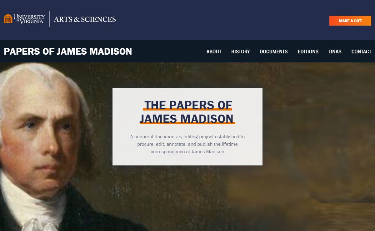 Homepage | Papers of James Madison