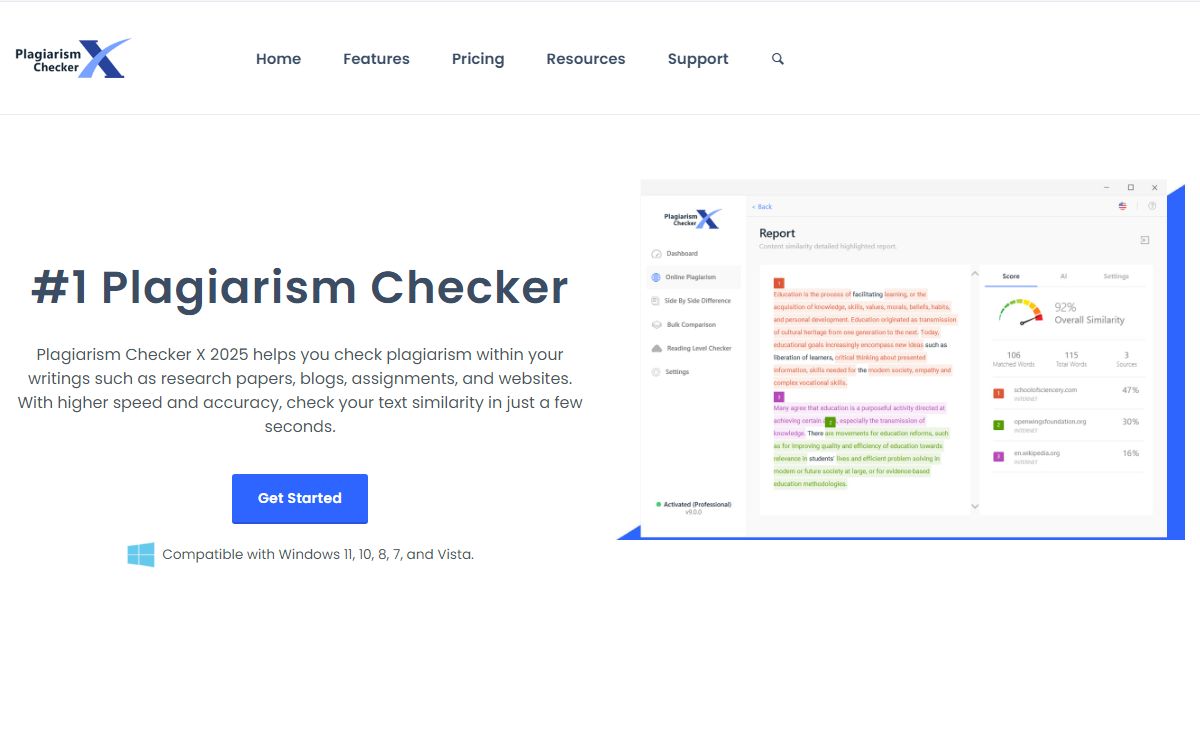 Plagiarism Checker X - Text Similarity Detector