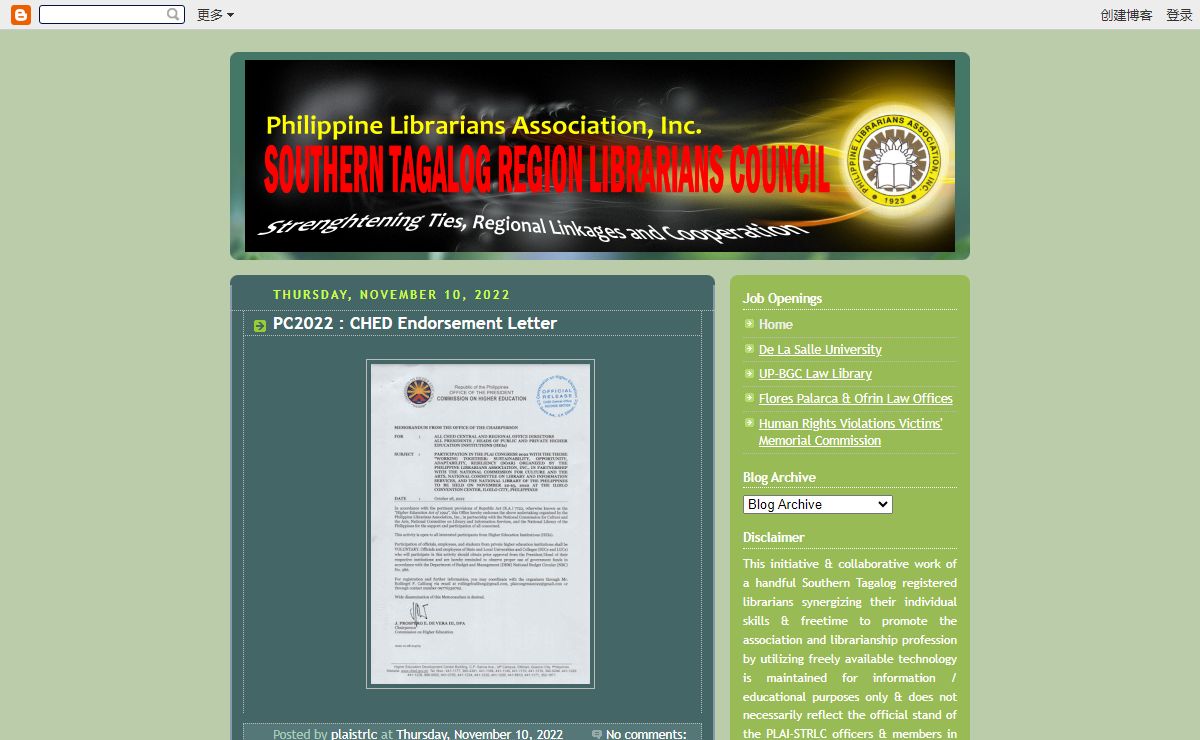 PLAI - Southern Tagalog Region Librarians Council