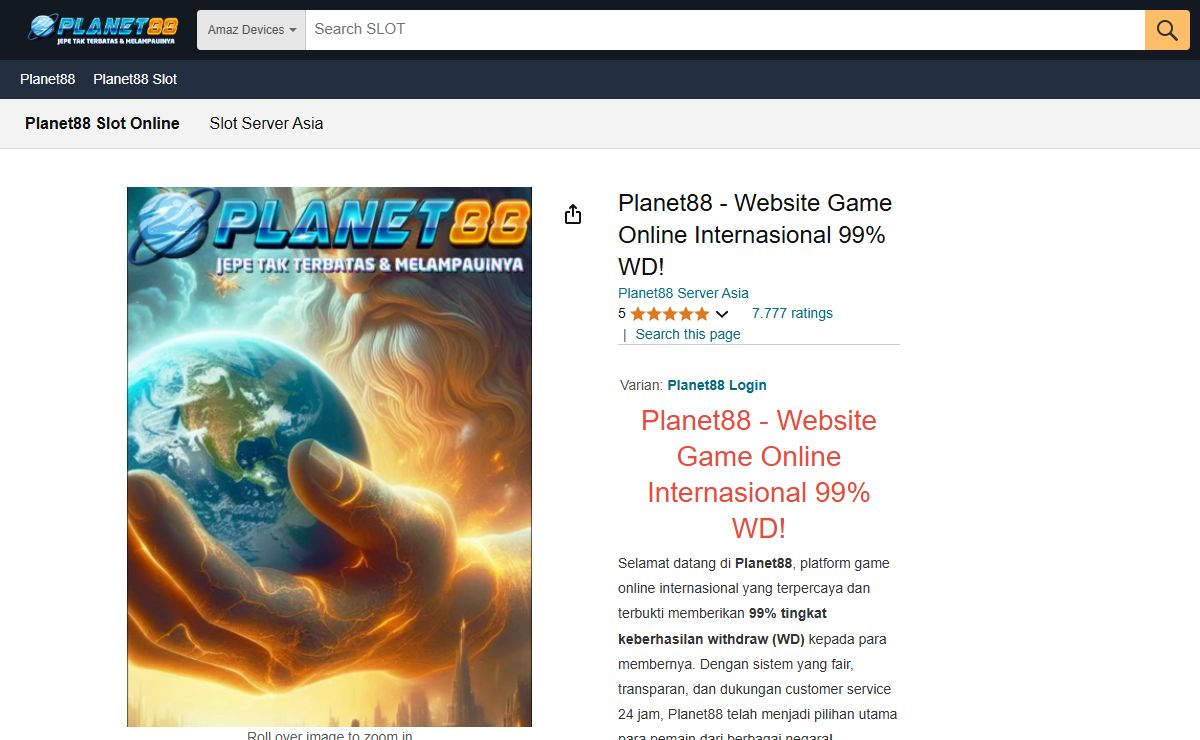 Planet88 - Website Game Online Internasional 99% WD!