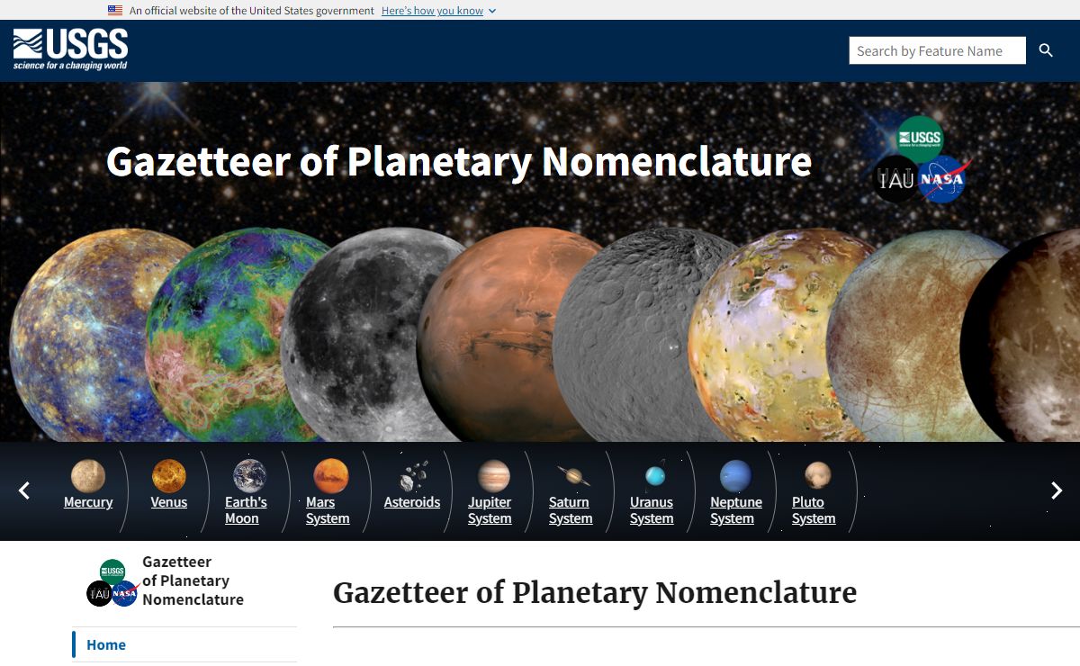 Planetary Names