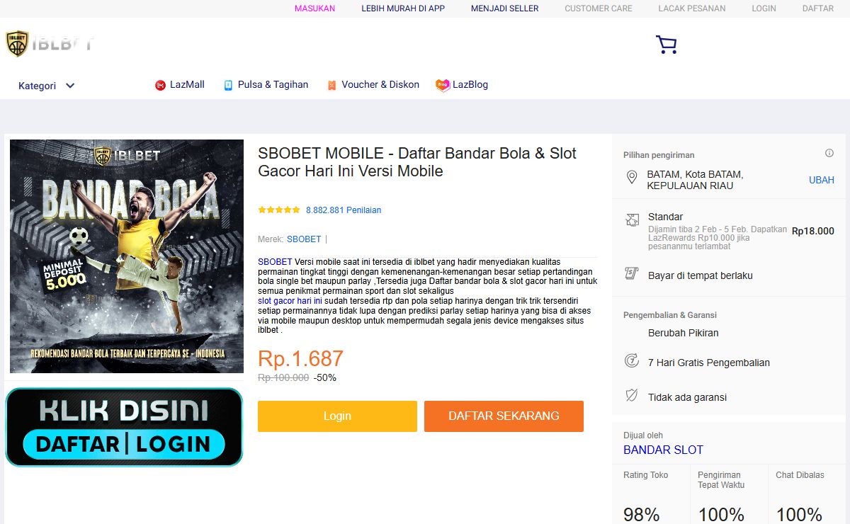 SBOBET MOBILE - Daftar Bandar Bola & Slot Gacor Hari Ini Versi Mobile