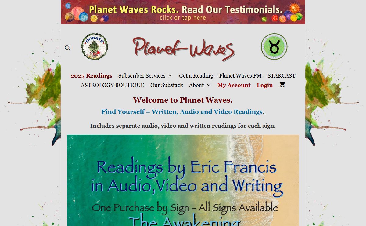 Astrology from Planet Waves by Eric Francis – Reinventing the News from the Horoscope Forward