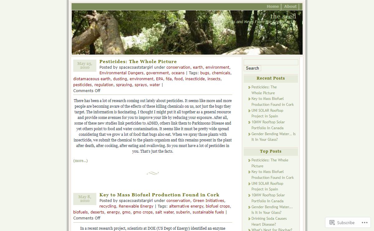 the seed | Current Events and News From the Green Sector