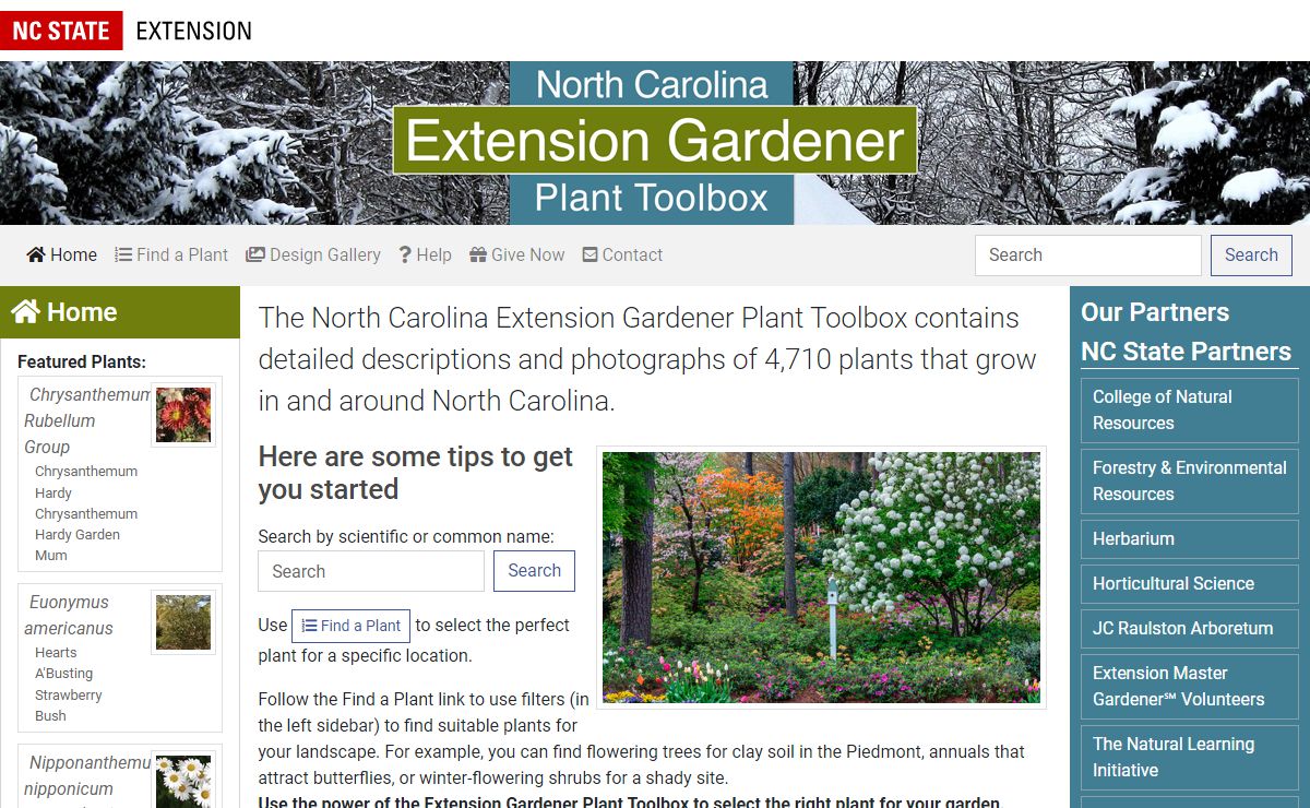 Home | North Carolina Extension Gardener Plant Toolbox