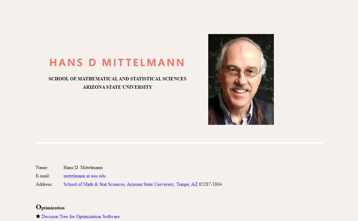 Hans D Mittelmann