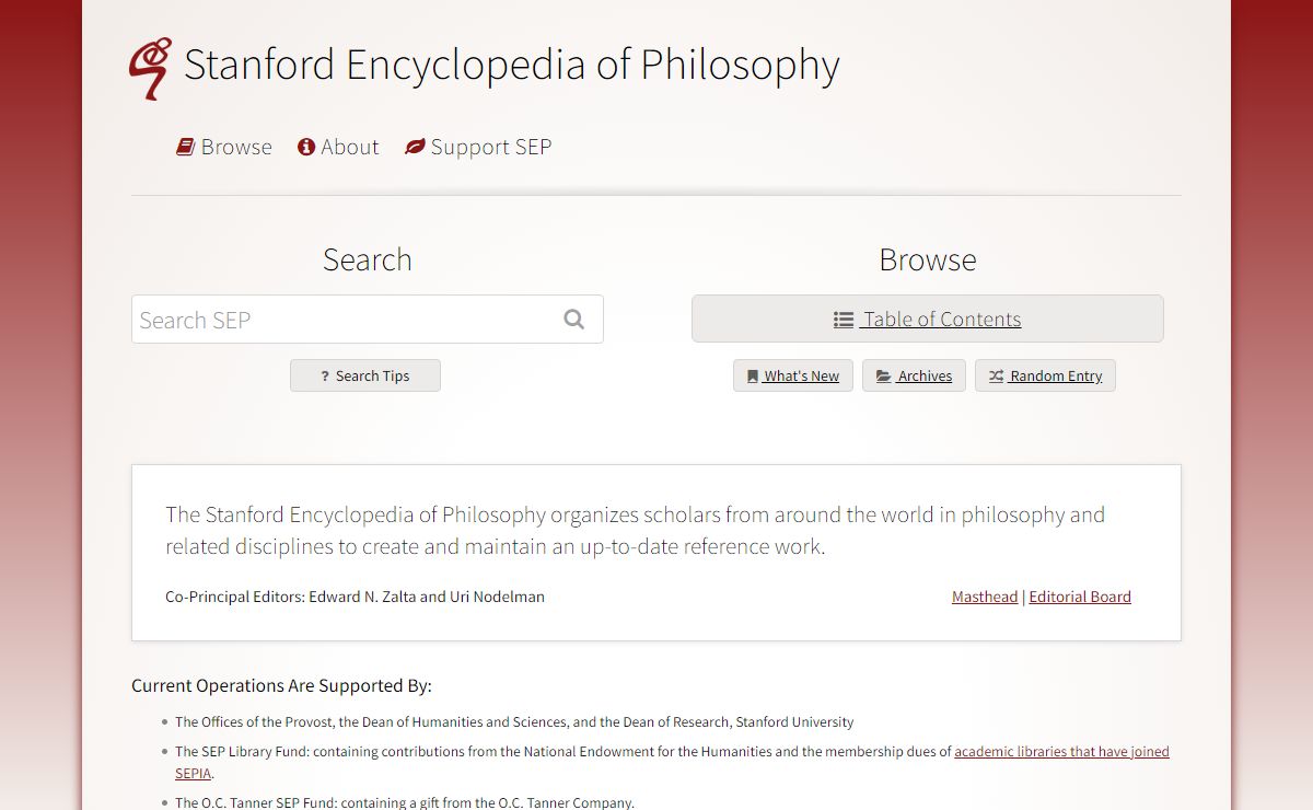Stanford Encyclopedia of Philosophy