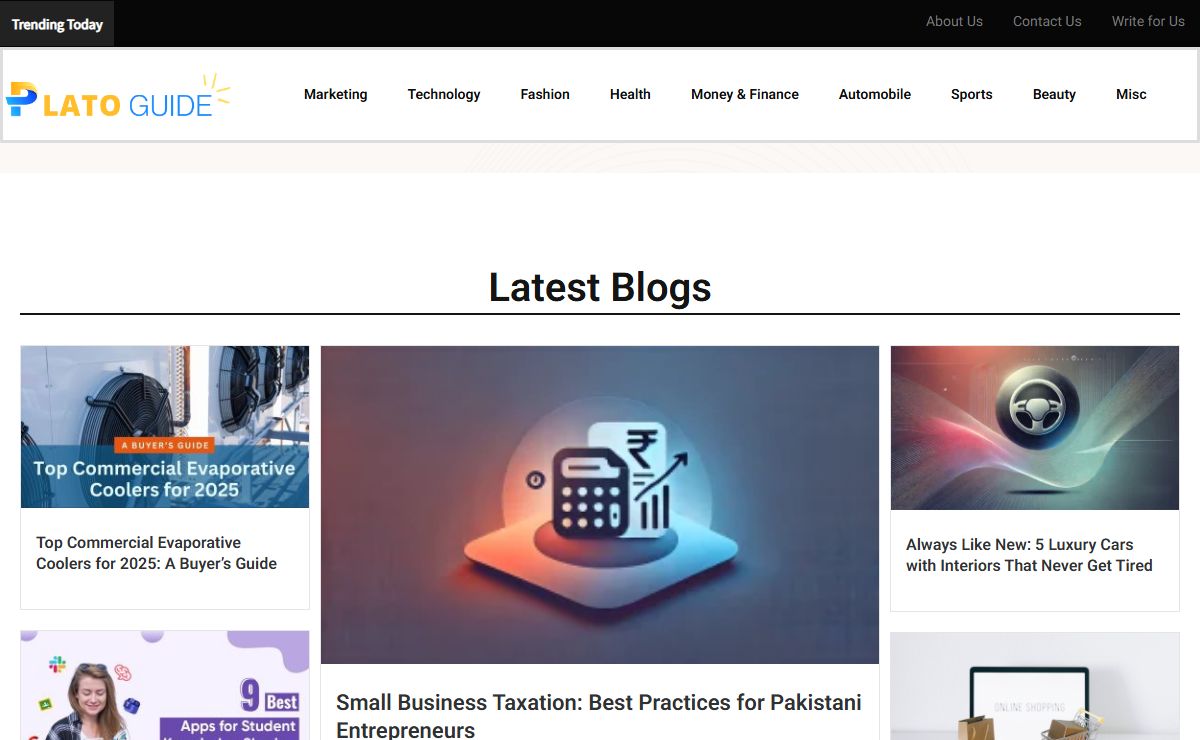 New Home Page - Plato Guide