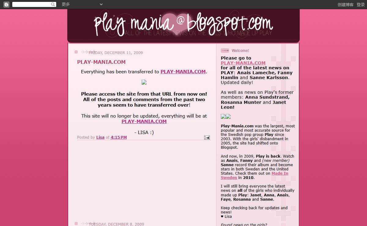 Play-Mania @ Blogspot - Janet Leon, Anna Sundstrand, Rosanna Munter, Faye Hamlin, Anais Lameche