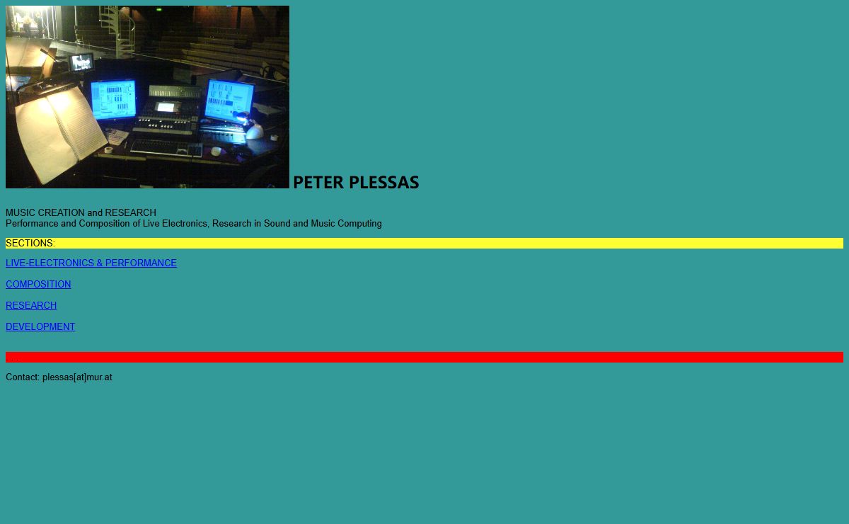 Peter Plessas - Live Electronics - Sound and Music Computing - Electronic Music