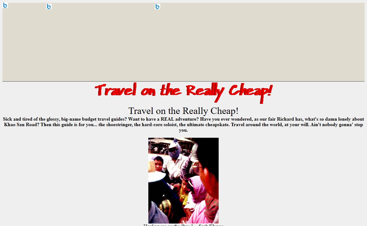 Travel on the Really Cheap!