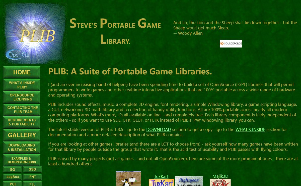 PLIB: A Portable Games Library.
