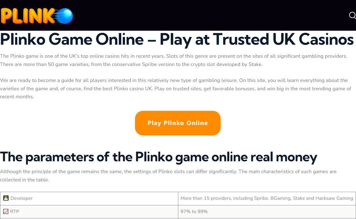 Plinko Game UK - the Best Bonuses at Plinko Casino