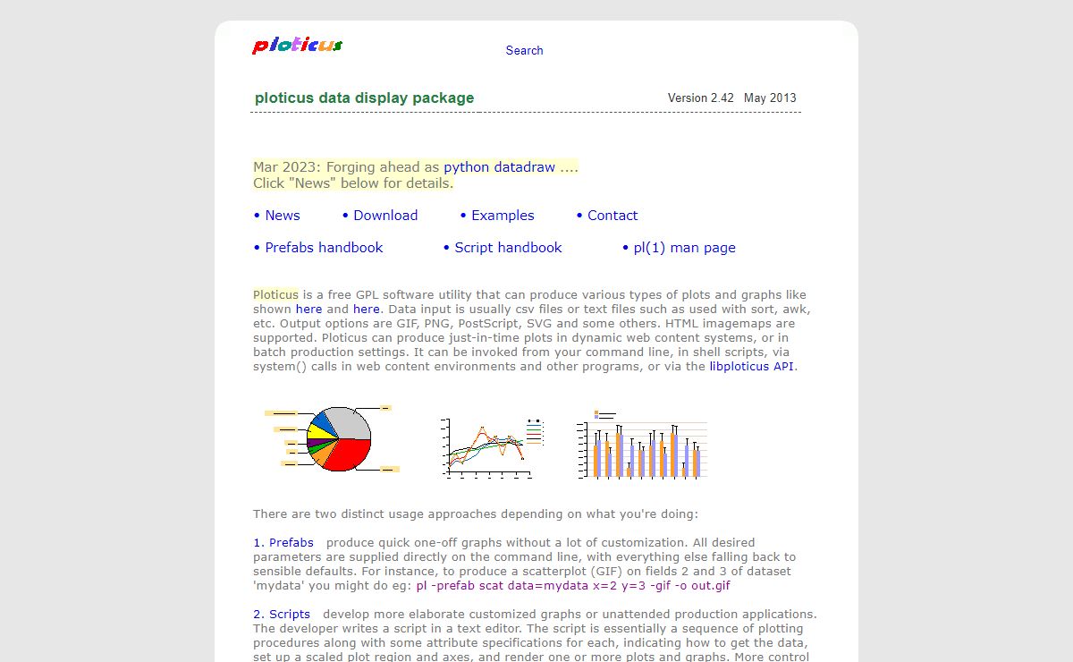ploticus: ploticus data display package