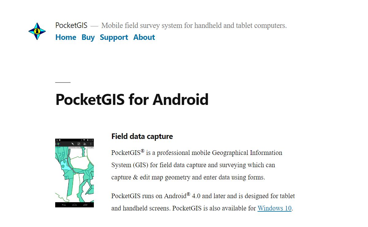 PocketGIS – Mobile field survey system for handheld and tablet computers.