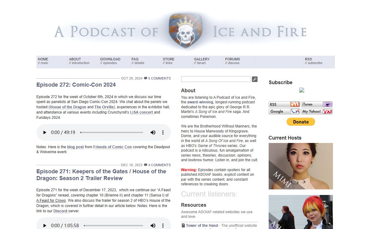 A Podcast of Ice and Fire