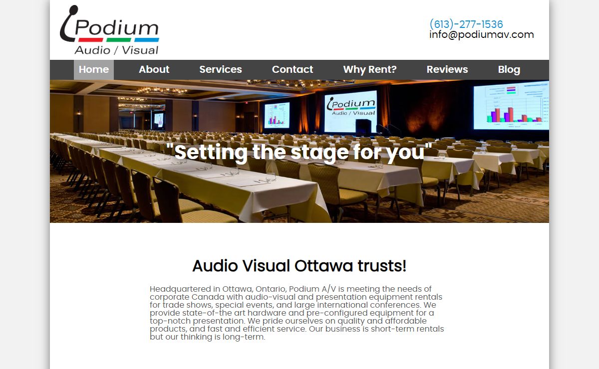 Podium Audio Visual | Audio Visual Equipment Rentals | Stage Lighting