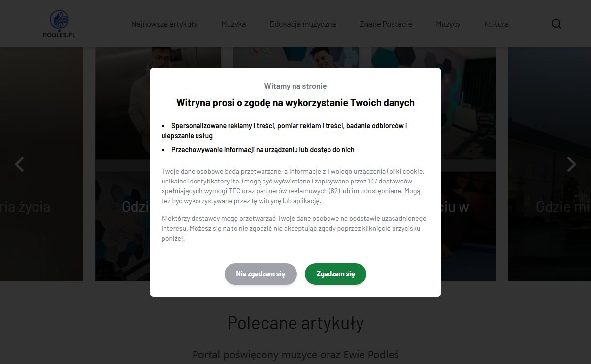 Portal poświęcony muzyce oraz Ewie Podleś