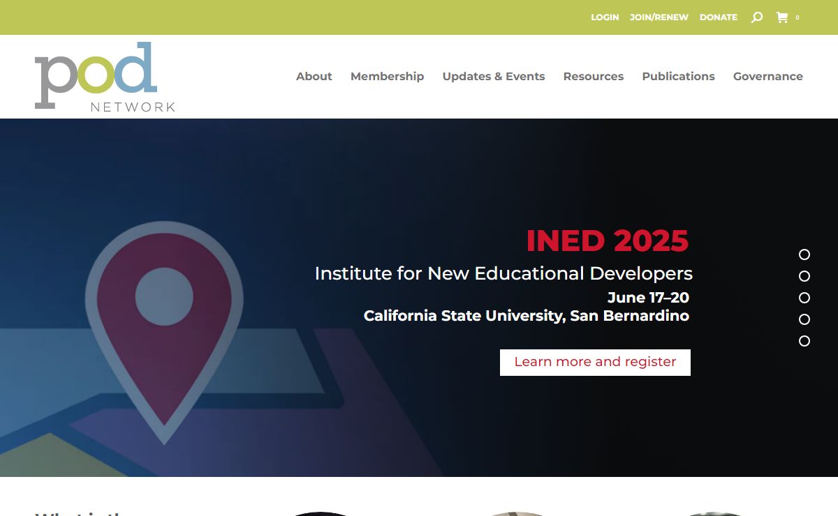 POD Network: Professional and Organizational Development Network in Higher Education