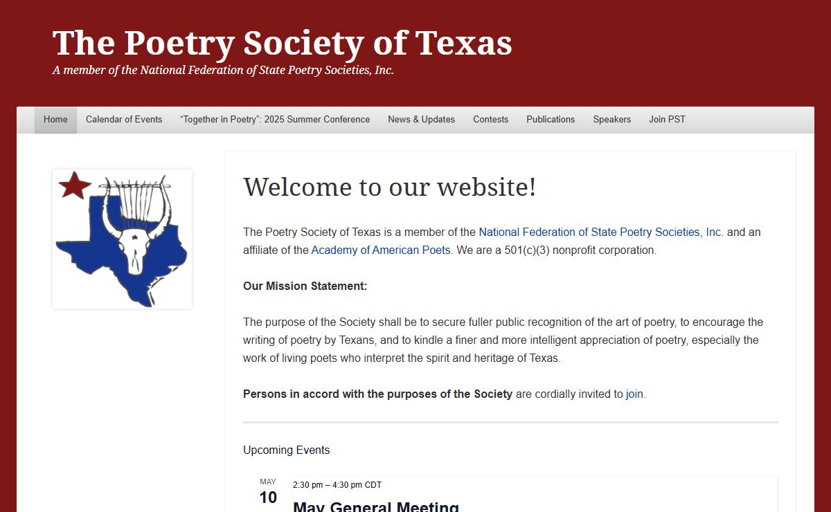 The Poetry Society of Texas | A member of the National Federation of State Poetry Societies, Inc.