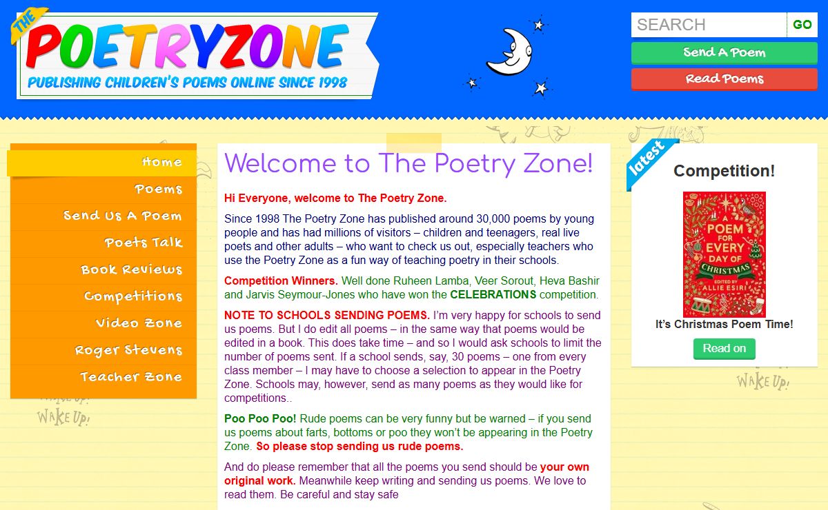 The Poetry Zone - children's poetry and poetry teaching resourcesThe Poetry Zone