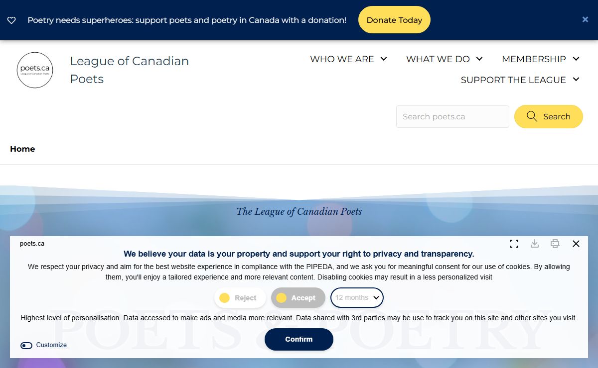 League of Canadian Poets Home