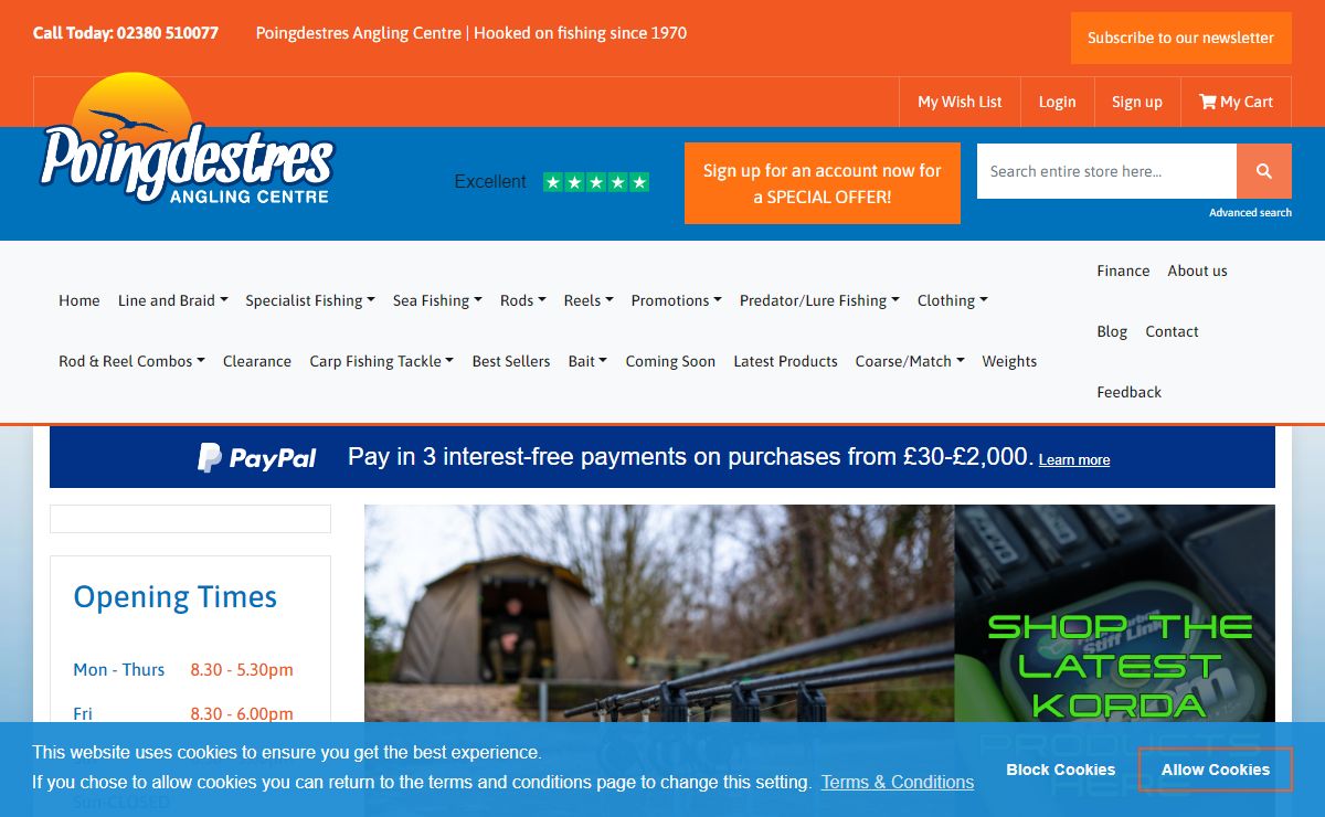 Fishing Tackle Shop: Rods, Reels, Carp, Sea, Chairs - Poingdestres