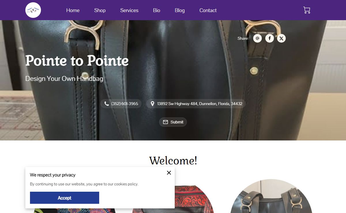 Pointe to Pointe | Handcrafted Handbags | in Dunnellon