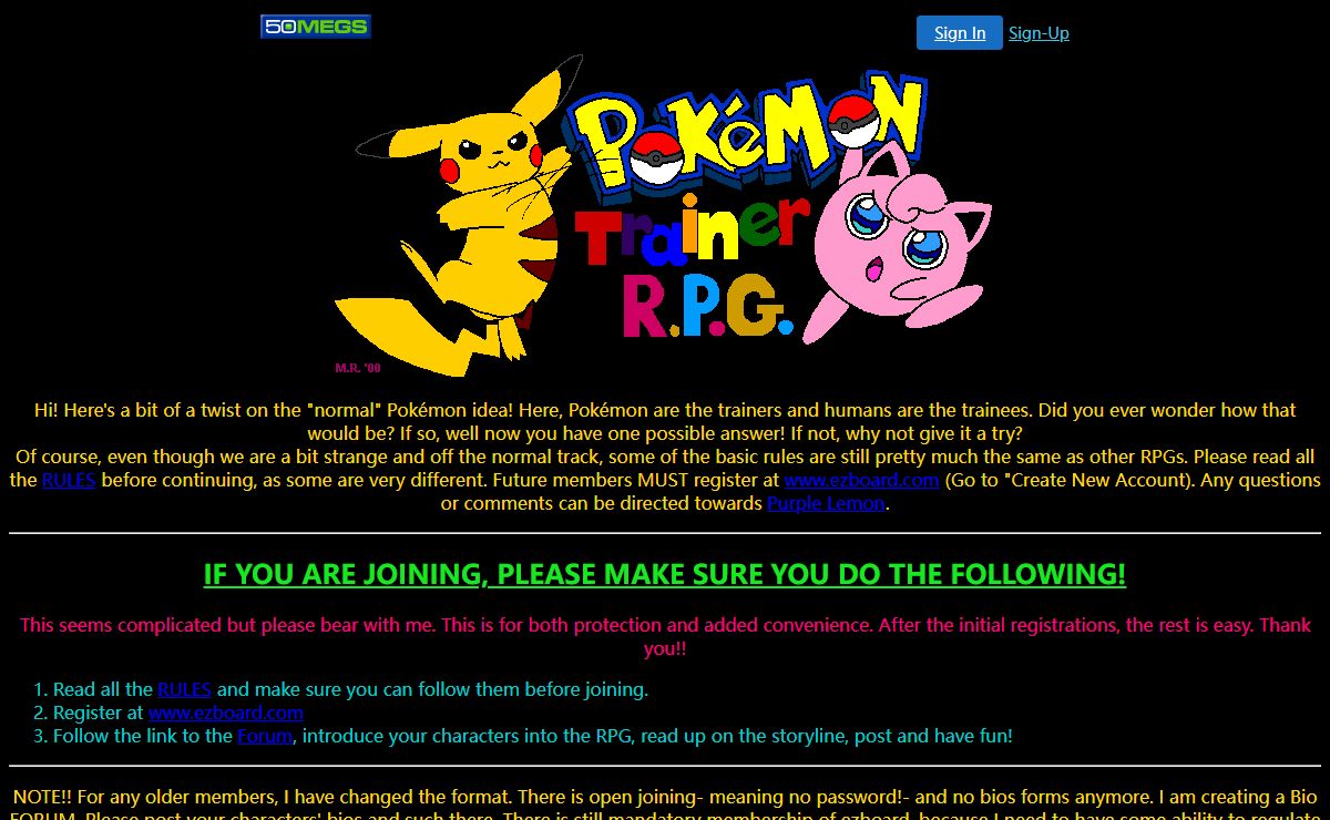 Pokémon Trainers RPG