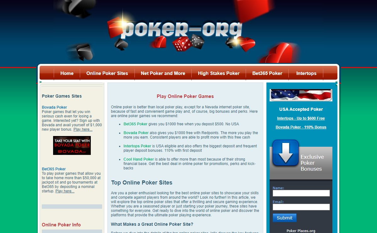 Play Poker Games Online
