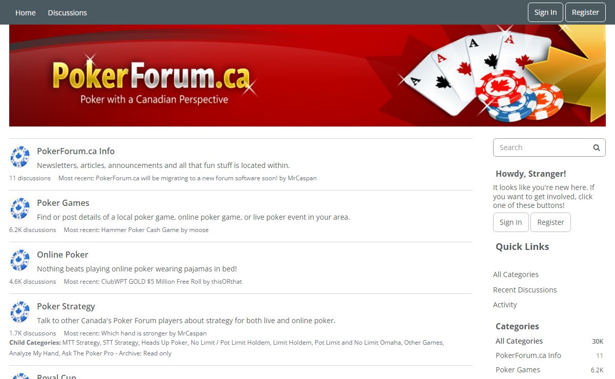 All Categories — PokerForum.ca