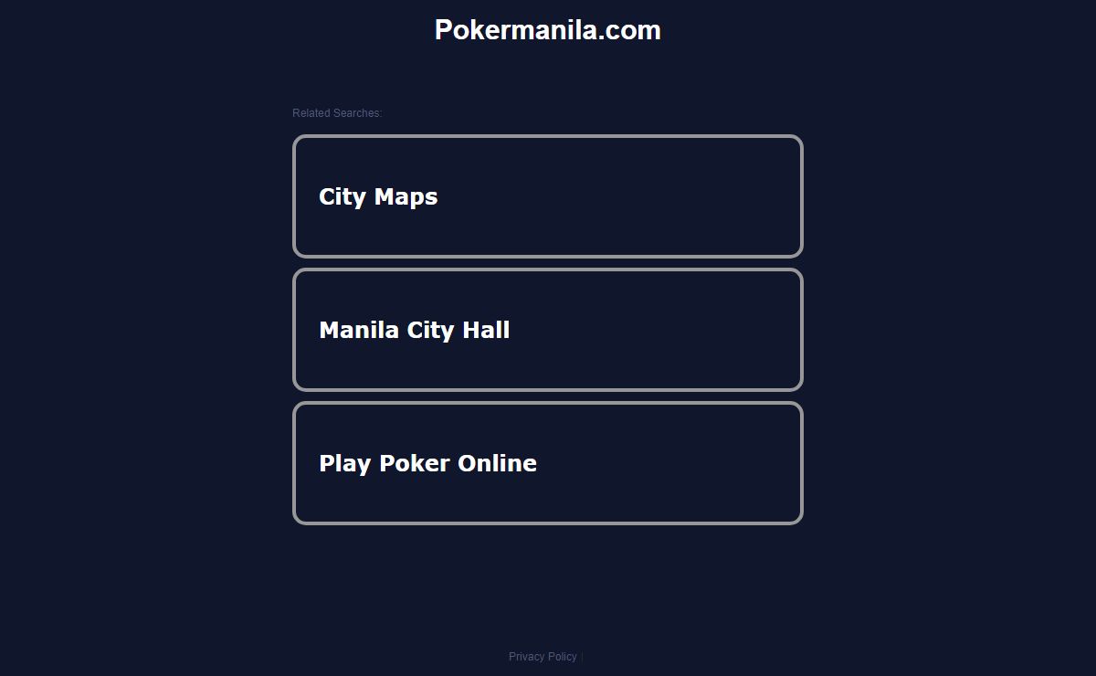 Pokermanila.com