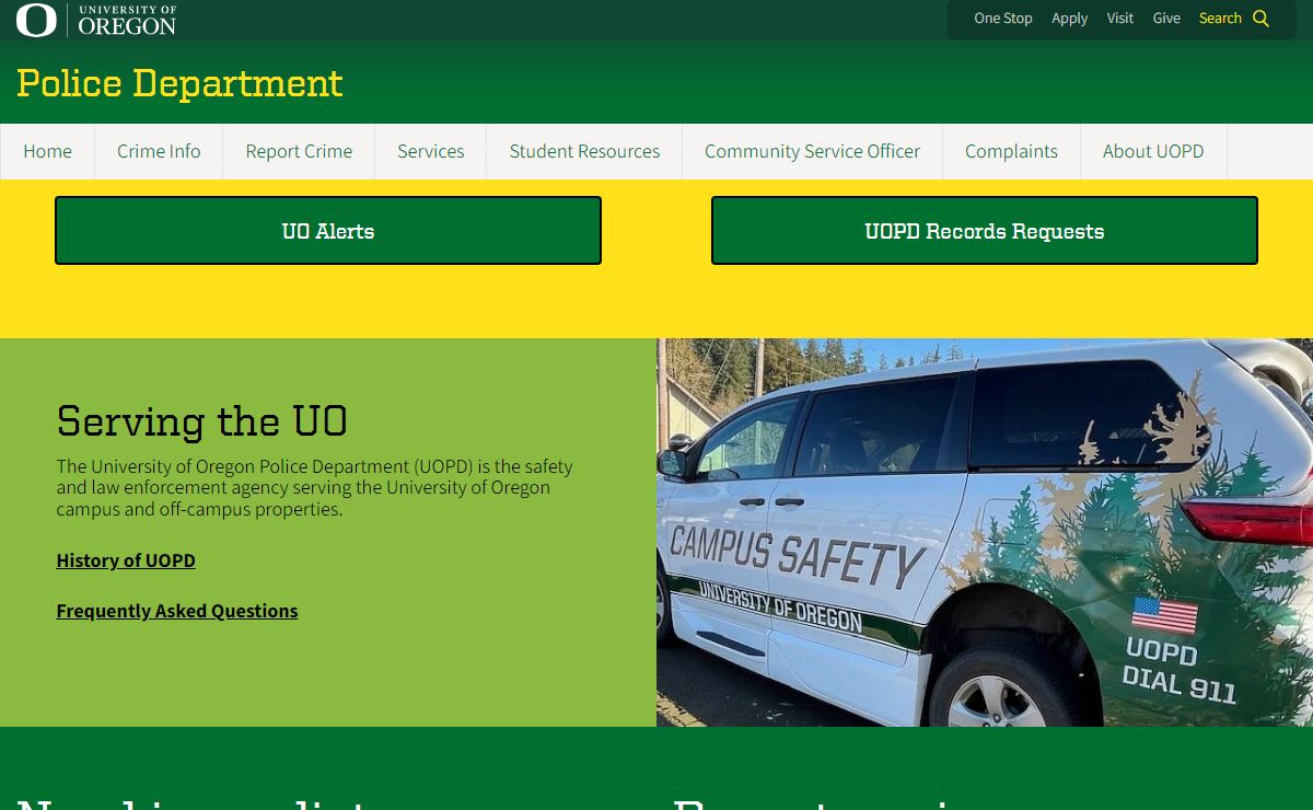 Police Department | University of Oregon