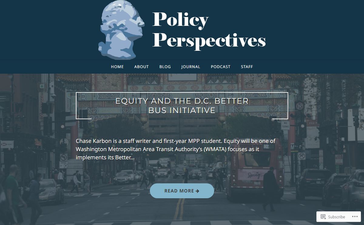 Policy Perspectives – Journal, blog, and podcast of the Trachtenberg School of Public Policy and Public Administration at The George Washington University