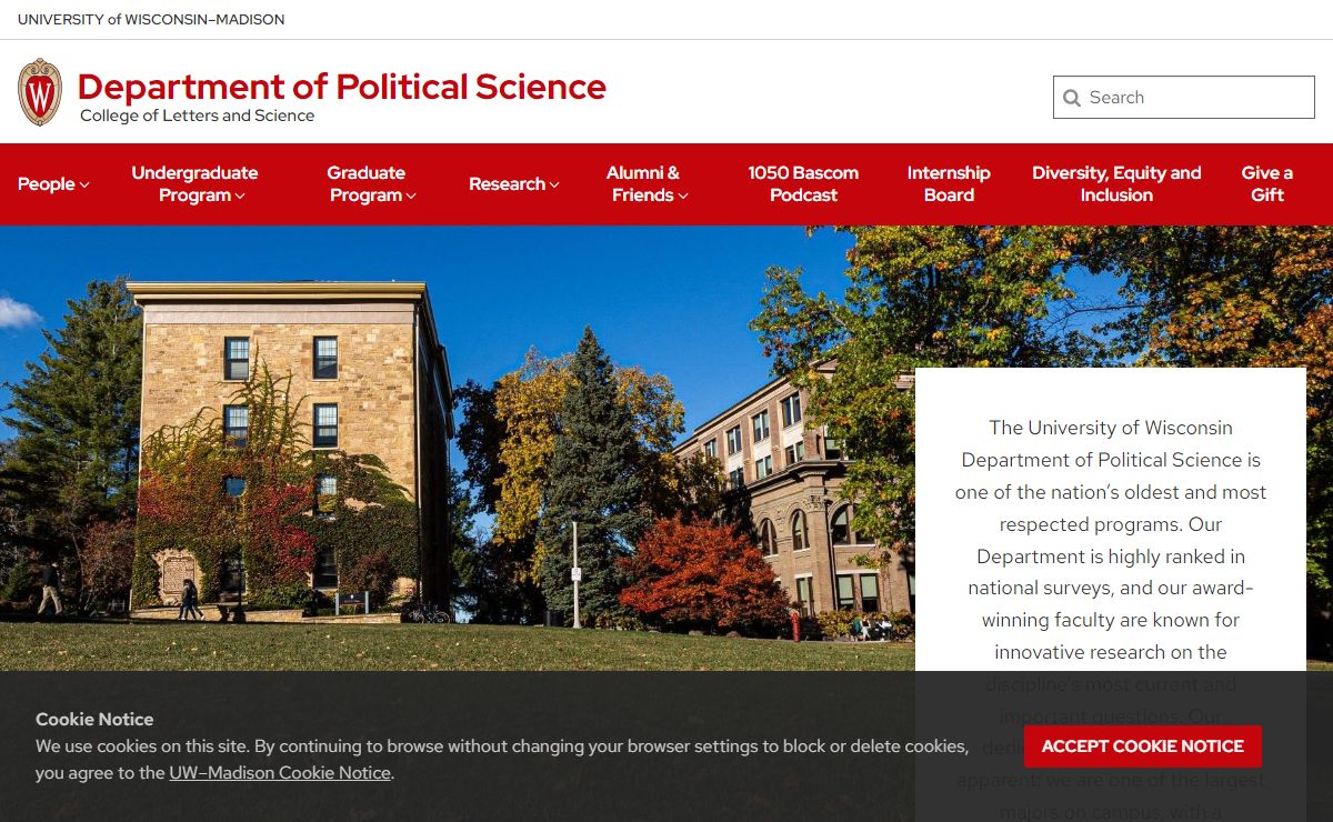 Department of Political Science – College of Letters and Science – UW–Madison