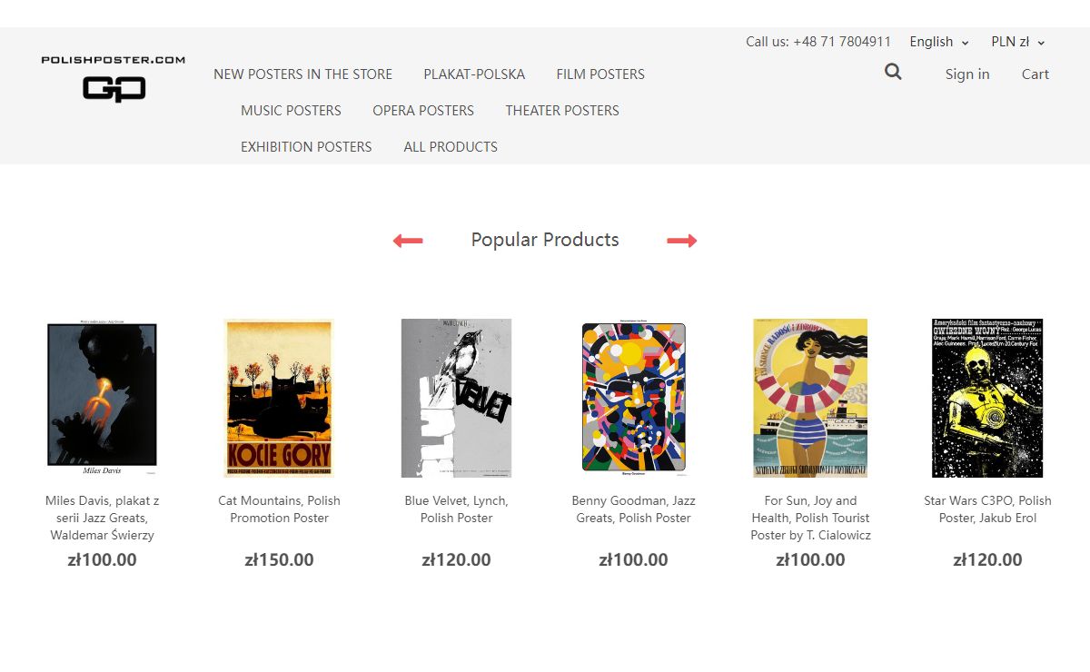Polish Poster Gallery. Online shop with Polish posters