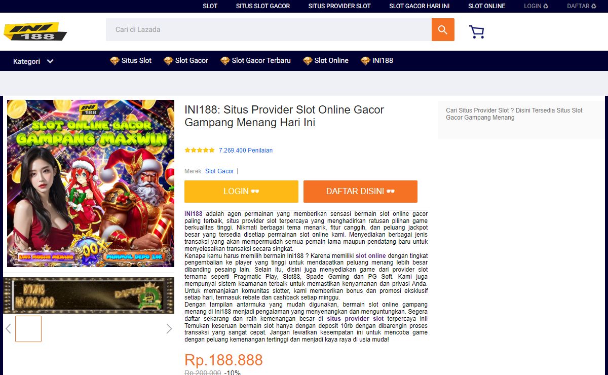 INI188: Situs Provider Slot Online Gacor Gampang Menang Hari Ini
